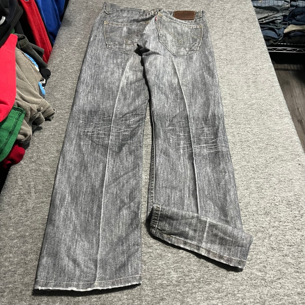 Levis 514 Slim Straight Gray Wash Denim Jeans 32x32 Men Cotton 5-Pocket Pant